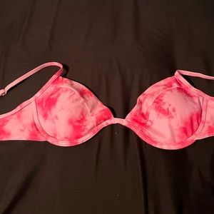 Pink wired bikini top